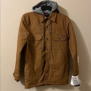 Dickies Tan Hooded Shirt Jacket